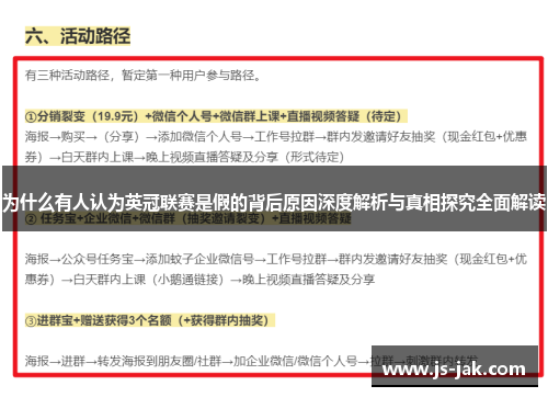 为什么有人认为英冠联赛是假的背后原因深度解析与真相探究全面解读